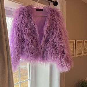 Lavender Faux Fur Jacket